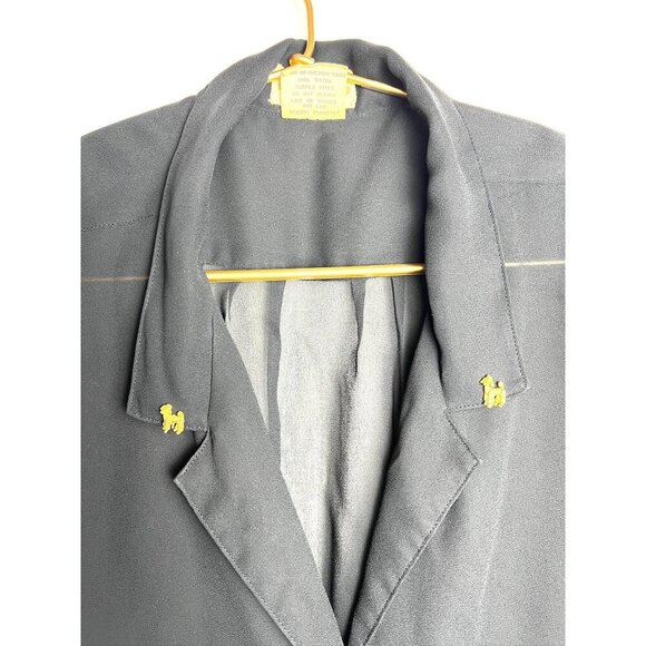 Black Sheer vintage button down embellished - Picture 2 of 4